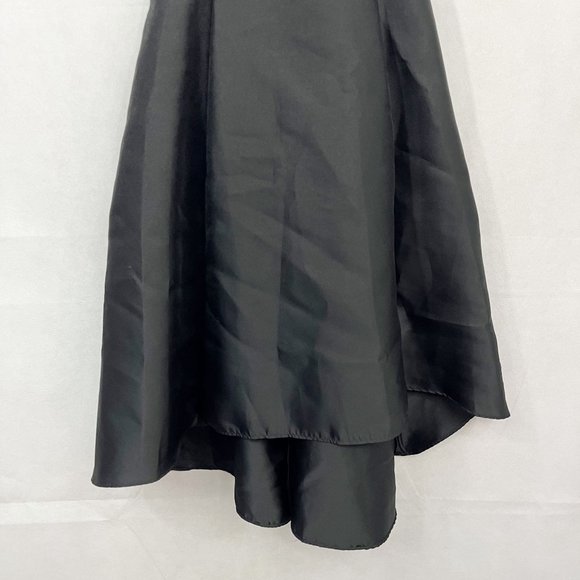 Adrianna Papell Black Beaded A-Line High Low Dress Party Cocktail Size 0 - Picture 4 of 8